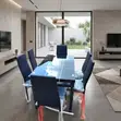 6 Seater Glass Top Dining Set - Brand New - 2