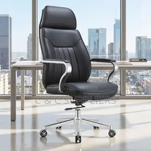 Black Executive Leather Desk Chair