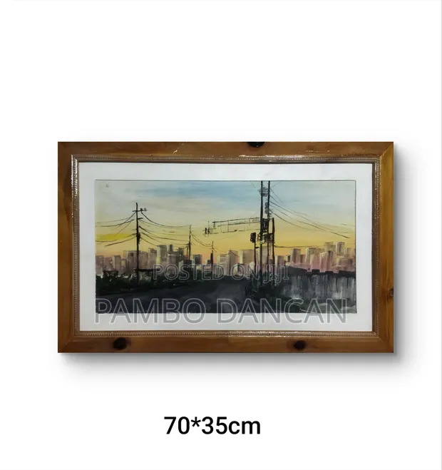 Original Hand-Painted Slumscape Wall Artwork - 1