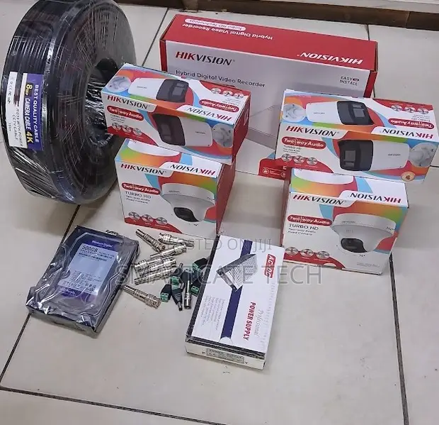 Mfumo wa CCTV wa Hikvision 4CH wenye Kamera 2 Dome + 2 Bullet (Audio) - 1