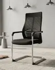 Kiti cha Wageni cha Ofisi: Kiti cha Kusubiri cha Msingi wa Cantilever - 3