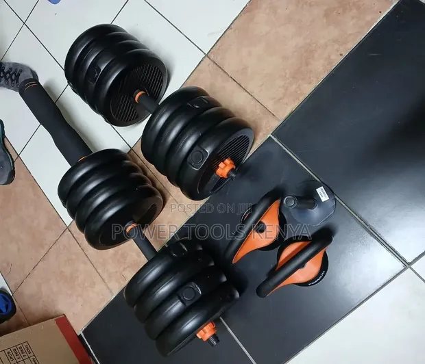 6-in-1 Adjustable Dumbbell, Kettlebell, Weight Set (50kg) - 1