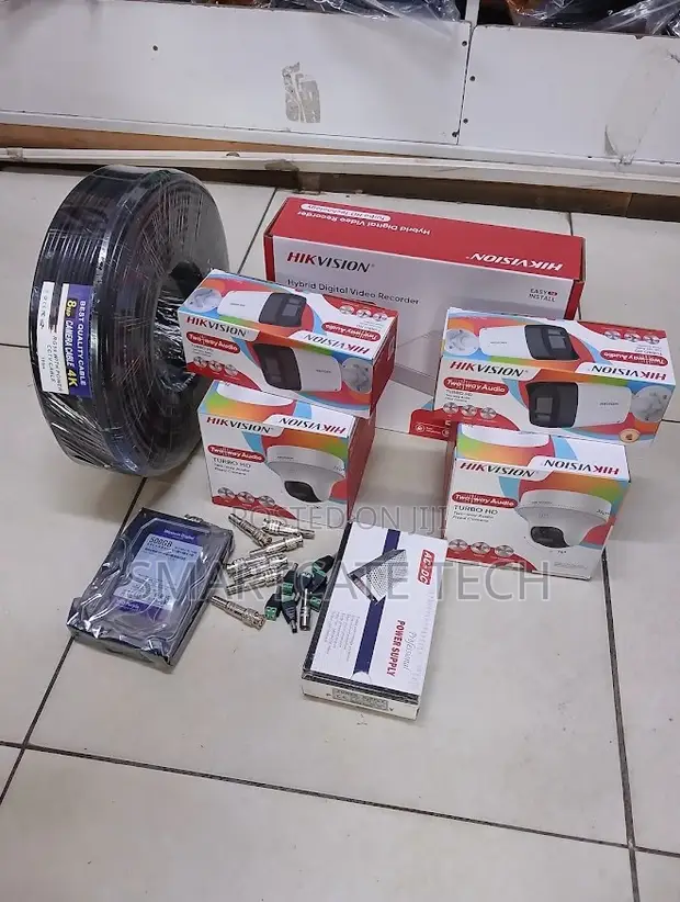 4 Channel Hikvision CCTV Package - 2 Dome, 2 Bullet with Audio - 1