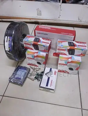4 Channel Hikvision CCTV Package - 2 Dome, 2 Bullet na Audio