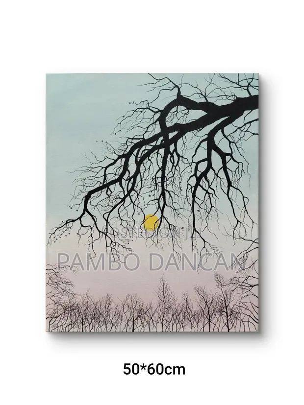 Hand Painted Acrylic Art on Canvas - 1