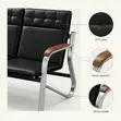 Sofa Set Nyeusi ya Viti 5 kwa Hospitali - 2