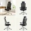 Kiti cha Ofisi cha Ergonomic cha Mtendaji chenye Usaidizi wa Kiuno - 4