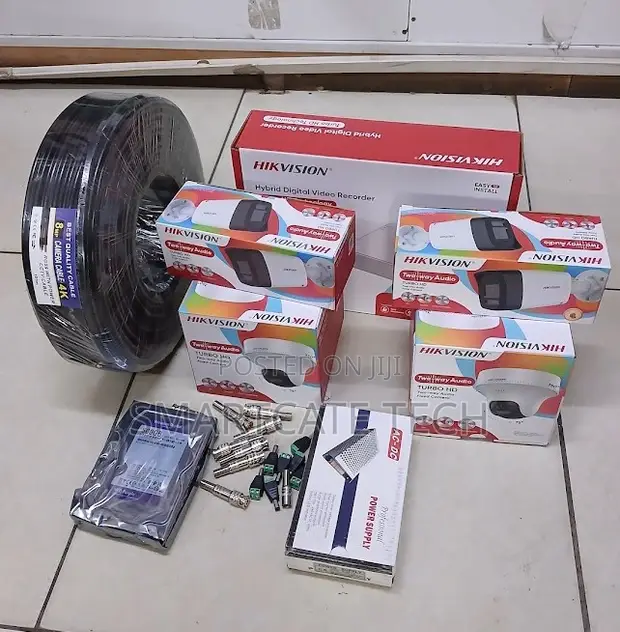 Hikvision 4 Camera Kit - 2 Dome + 2 Bullet Full Color Security Cameras - 1