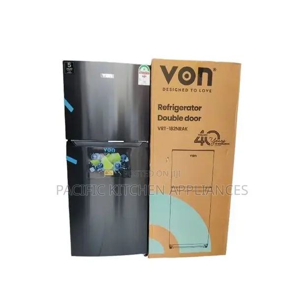 Von 182L No Frost Double Door Fridge - Inverter Compressor - 1