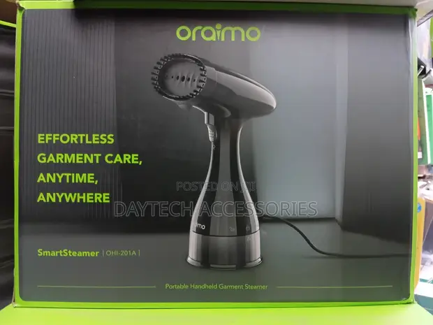 Oraimo SmartSteamer OHI-201A 1500W ya Kushikilia Nguo - Nyeusi - 1