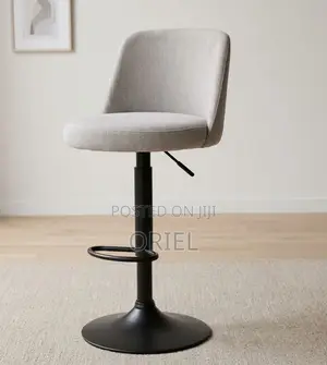 Modern Gray Height Adjustable Bar Stool
