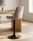 Modern Gray Height Adjustable Bar Stool - 3