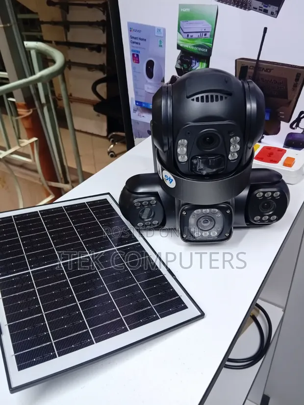 Smart Outdoor Triple Lens Camera with Solar Power & Two-Way Audio HD - 1