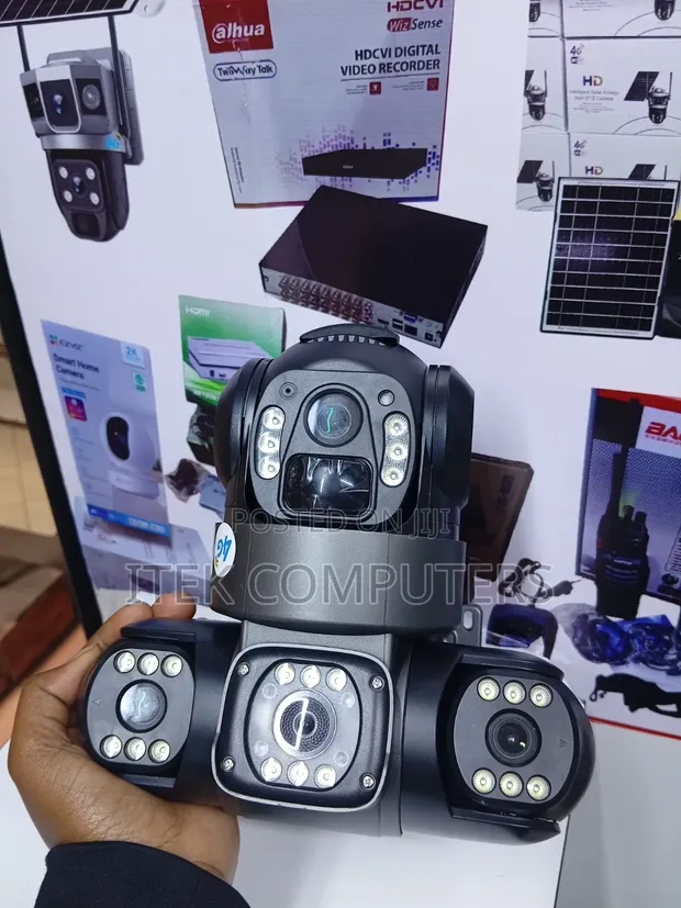 Solar Triple Lens PTZ Camera with Remote Viewing - 1