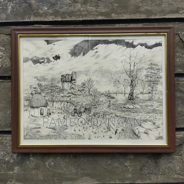 Artwork: Bic on Paper - The River and Source - 1