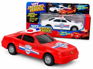 City Emergency Service Police Toy Car - Pull-Back Action