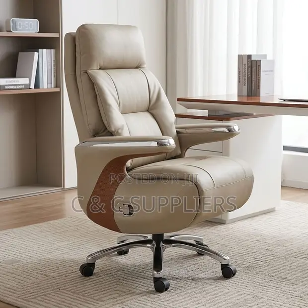 Office PU Leather Chair with Modern Armrest - 1