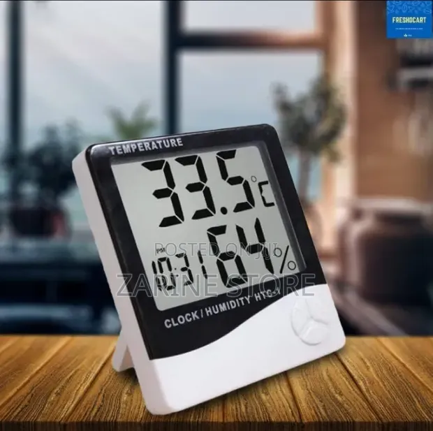 Digital Clock Humidity & Temperature Meter - 1