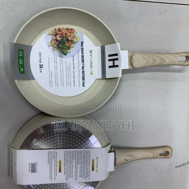 Non-Stick Pan - Black, Cream, White - 1