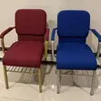 Modern Fabric Church Chair with Armrests - 1