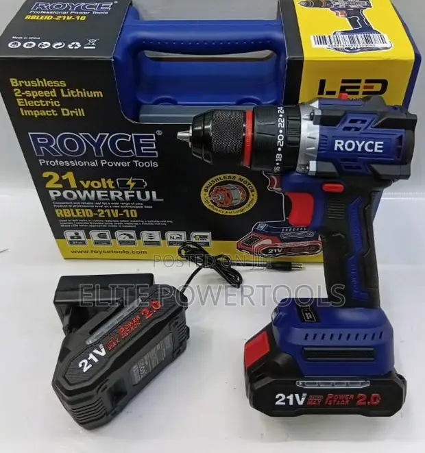 Royce 21V Cordless Brushless Drill - 1