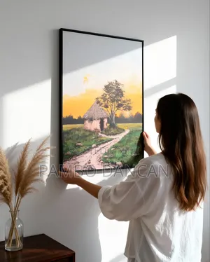 African Hut Artwork