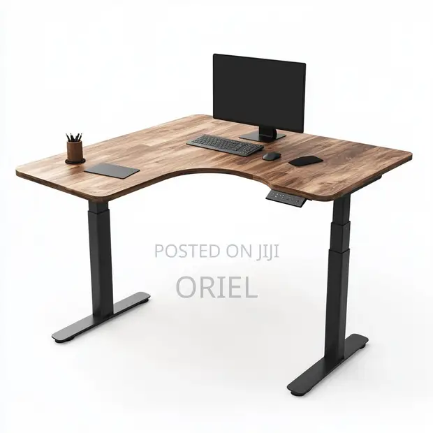1.4M Dual Motor Electric Standing Curved Desk - 1