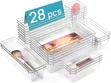 28pc Set Acrylic Drawer Organizer Bins - 4