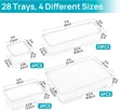 28pc Set Acrylic Drawer Organizer Bins - 5