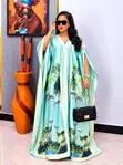Dera ya Silk ya Prints za Kiafrika - Free Size - 1