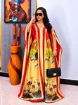 Dera ya Silk ya Prints za Kiafrika - Free Size - 2