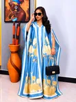 Dera ya Silk ya Prints za Kiafrika - Free Size - 5