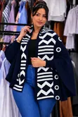 Printed Asili Poncho/Shawl with Hands - 2