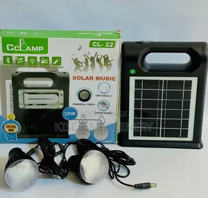 Solar Emergency Lamp yenye Bulbs 2 & Kuchaji Simu