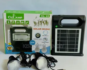 Solar Emergency Lamp with 2 Bulbs & Phone Charging