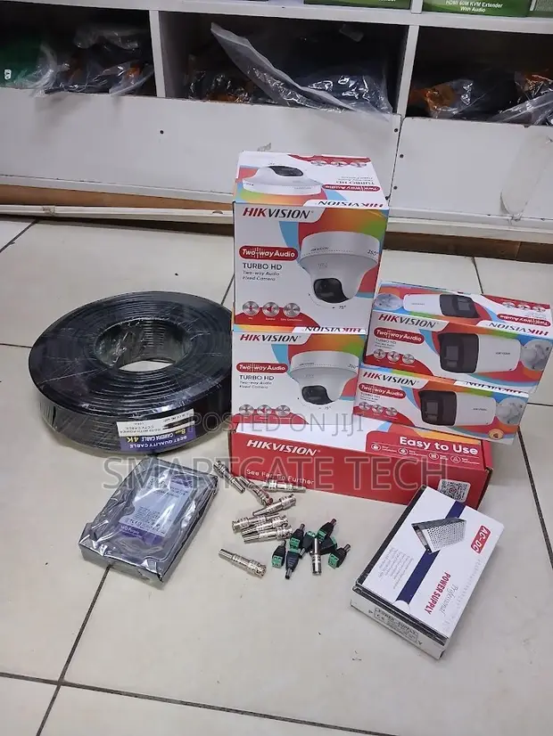 Hikvision CCTV Package 4 Channel - 2 Dome, 2 Bullet, Sauti ya Njia Mbili - 1