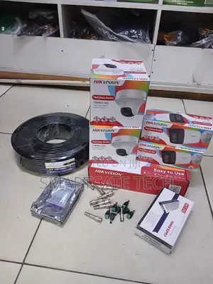 Hikvision 4 Channel CCTV Package - 2 Dome, 2 Bullet, 2-Way Audio
