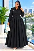Maxi Dress Nzuri Yenye Kola - Kituo cha Zara - 3