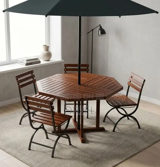 Modern Wooden Outdoor Dining Set - 1