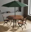 Modern Wooden Outdoor Dining Set - 3