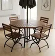 Modern Wooden Outdoor Dining Set - 4