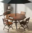 Modern Wooden Outdoor Dining Set - 5