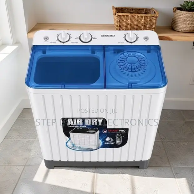 Smartpro 10Kg Twin Tub Mashine ya Kufulia - 1