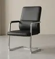 Kiti cha Wageni cha Ofisi cha Ngozi cha Ergonomic - 4
