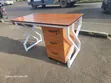 Kikao cha Kisasa cha Ofisi cha 1.2M chenye Mobile Pedestal ya Droo 3 - Muundo wa Miguu-X - 2