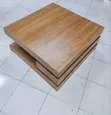 Elegant Solid Wood Square Coffee Table - 2