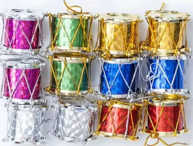 Seti ya Vipodozi 12 vya Mini Drum za Kunyongwa Zenye Rangi - 1
