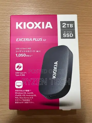 Kioxia Exceria Plus G2 Portable External SSD 2TB USB-C