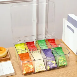 Clear Acrylic Tea Bag Organizer with Lid
