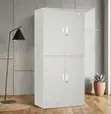 Steel 4-Door Lockable File/Storage Cabinet - 1